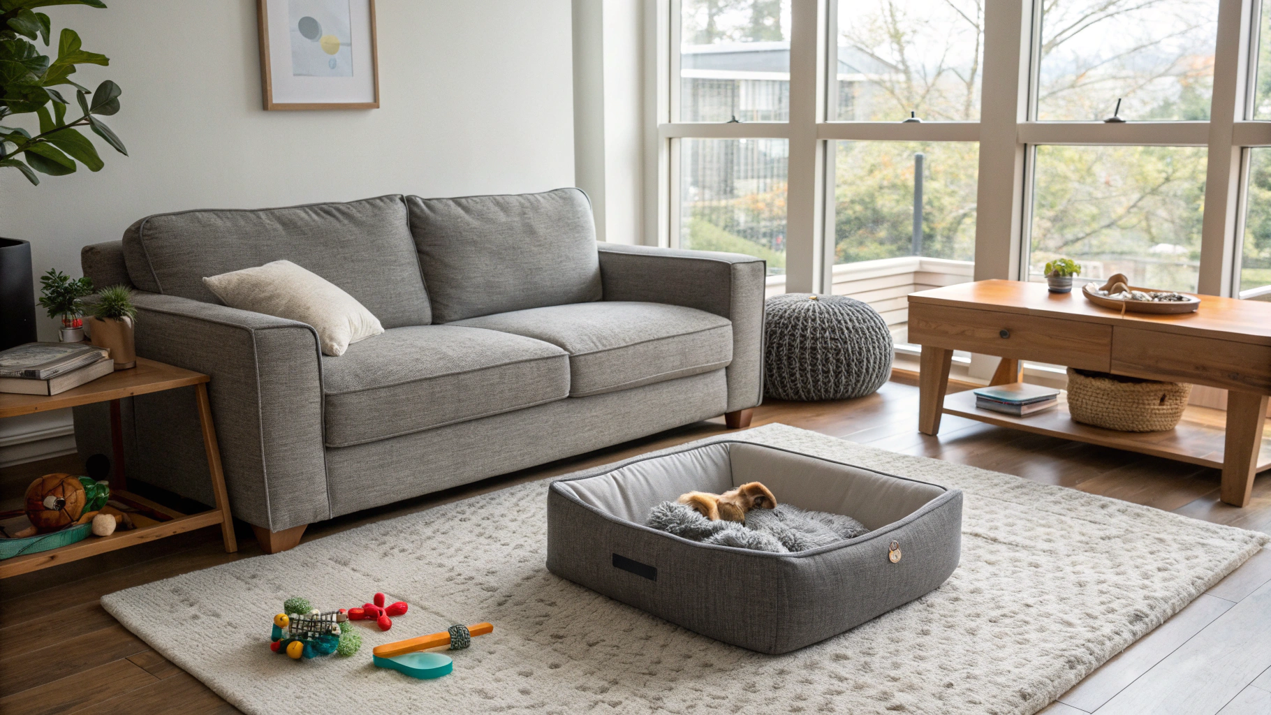 Standard air with visible pet dander and allergens