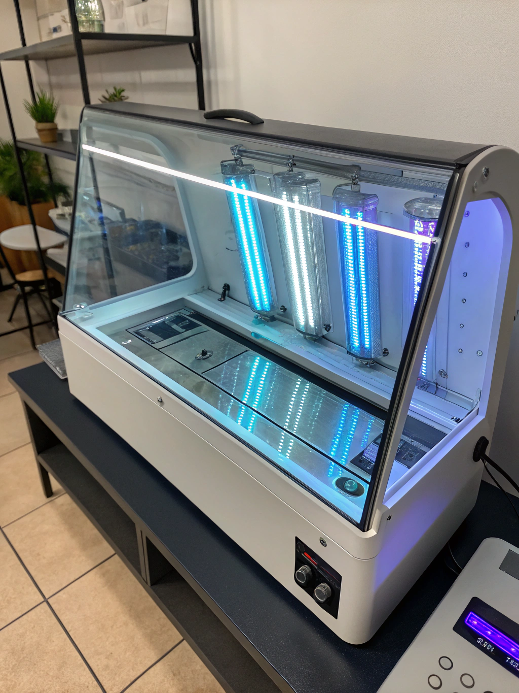 Macro photograph of UV-C sterilization light module